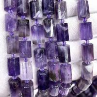 Natural Amethyst Beads, Column, DIY & different size for choice & faceted, purple, Sold Per Approx 38 cm Strand