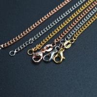 Brass Necklace plated fashion jewelry & Unisex nickel lead & cadmium free Length Approx 45 cm Sold By PC