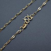 Messing halskettingen, gold plated, mode sieraden & uniseks, nikkel, lood en cadmium vrij, Lengte Ca 45 cm, Verkocht door PC