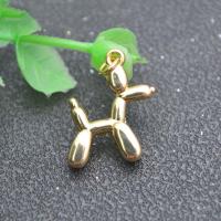 Brass Jewelry Pendants, Dog, gold color plated, DIY, nickel, lead & cadmium free, 13x18mm, Sold By PC