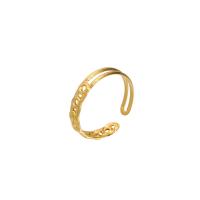Rustfrit stål fingre Ringe, 304 rustfrit stål, forgyldt, mode smykker & for kvinde, gylden, Solgt af PC