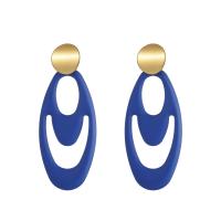 Iron Earring, painted, fashion jewelry & for woman, more colors for choice, nickel, lead & cadmium free, 72x29mm, Sold By Pair