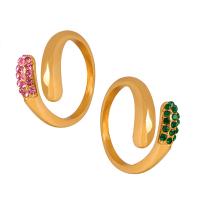 Anillo de dedo de Titantium Acero, Partículas de acero, Joyería & para mujer & con diamantes de imitación, más colores para la opción, tamaño:7, Vendido por UD