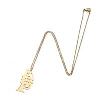 Edelstahl Schmuck Halskette, 304 Edelstahl, plattiert, Modeschmuck & für Frau, keine, 18x30mm, verkauft per ca. 17.72 ZollInch Strang
