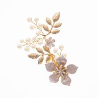 Alligator Hair Clip Zinc Alloy with Plastic Pearl handmade fashion jewelry & for woman nickel lead & cadmium free Sold By PC