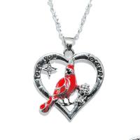 Zinc Alloy Jewelry Necklace with 5cm extender chain Bird silver color plated fashion jewelry & for woman & enamel Length Approx 45 cm Sold By PC