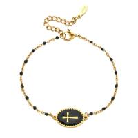 Bijoux bracelet en acier inoxydable, Acier inoxydable 304, avec 4cm chaînes de rallonge, bijoux de mode & pour femme & émail, plus de couleurs à choisir, Longueur:Environ 16 cm, Vendu par PC