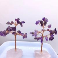 Fashion Decoration, Amethyst, with Rose Quartz, for home and office, purple, 100x40mm, Sold By PC