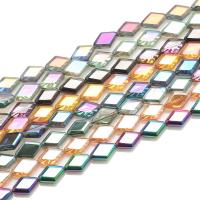 Spacer Koraliki Biżuteria, Szklane koraliki, Rhombus, DIY, dostępnych więcej kolorów, 11x15mm, około 20komputery/torba, sprzedane przez torba