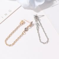 Zinc Alloy Stud Earring plated fashion jewelry & for woman & with rhinestone nickel lead & cadmium free 45mm Sold By Pair