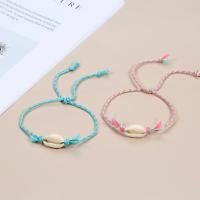 Fashion Bracelet & Bangle Jewelry, Polyester Cord, with Shell, handmade, 12 pieces & fashion jewelry & for woman, Length:Approx 18-23 cm, Sold By Set