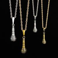 Zinc Alloy smykker halskæde, Mikrofon, forgyldt, mode smykker & Unisex & forskellig størrelse for valg, flere farver til valg, nikkel, bly & cadmium fri, Længde Ca. 57 cm, Solgt af PC