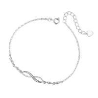 925 Sterling Silver Bangle Bracelet plated micro pave cubic zirconia & for woman Length Approx 20 cm Sold By PC