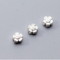 925 Sterling Silver Beads, fashion jewelry & DIY, more colors for choice, nickel, lead & cadmium free, 5x5x2.5mm,1.2mm, Sold By PC