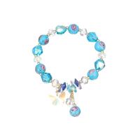 Crystal Bracelet, with Lampwork, fashion jewelry & for woman, more colors for choice, Length:Approx 6.7 Inch, Sold By PC