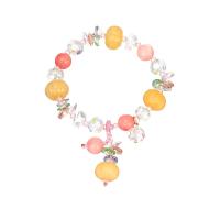 Crystal Bracelet, with Lighter Imperial Jade, Pumpkin, fashion jewelry & for woman, Length:Approx 6.7 Inch, Sold By PC