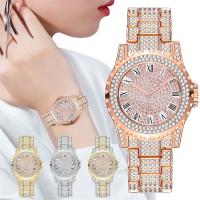 Women Wrist Watch, Tibetan Style, with Glass & 304 Stainless Steel, waterproofless & Chinese movement & for woman & with rhinestone, more colors for choice, nickel, lead & cadmium free, 40x8mm, Length:Approx 24 cm, Sold By PC