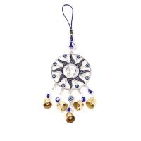 Hanging Ornaments, Tibetan Style, with Glass, for home and office & different size for choice, blue, nickel, lead & cadmium free, Sold By PC