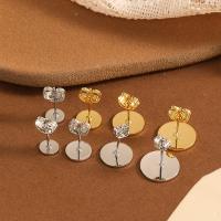 Brass Earring Stud Component real gold plated DIY nickel lead & cadmium free Sold By Bag