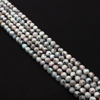 Lotus Jaspis Perlen, Lotos Jaspis, rund, DIY & verschiedene Größen vorhanden, weiß, verkauft per ca. 38 cm Strang