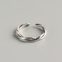 Sterling Silver Nakit Finger Ring, 925 Sterling Silver, modni nakit & za žene, nikal, olovo i kadmij besplatno, 3.5mm, Unutarnji promjer:Približno 17.5mm, Prodano By PC