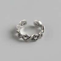 Sterling Silver Nakit Finger Ring, 925 Sterling Silver, modni nakit & za žene, nikal, olovo i kadmij besplatno, 6.2mm, Unutarnji promjer:Približno 17mm, Prodano By PC