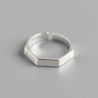 Sterling Silber Schmuck Fingerring, 925er Sterling Silber, Modeschmuck & für Frau, frei von Nickel, Blei & Kadmium, 3mm, Innendurchmesser:ca. 16mm, verkauft von PC