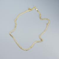 925 Sterling Sølv Halskæde Chain, forgyldt, mode smykker & for kvinde, flere farver til valg, nikkel, bly & cadmium fri, 4mm, Længde Ca. 17.71 inch, Solgt af PC