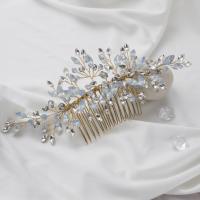 Decorative Hair Combs Brass with Resin Rhinestone fashion jewelry & for woman nickel lead & cadmium free Sold By PC