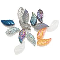 Spacer Beads Jewelry, Glass Beads, Leaf, DIY, more colors for choice, 8x18mm, Approx 50PCs/Bag, Sold By Bag