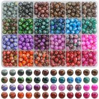 DIY Jewelry Supplies, Glass Beads, with Plastic Box, mixed colors, 8x18x23mm, Sold By Box