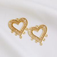 Brass Heart Pendants fashion jewelry & DIY nickel lead & cadmium free Approx Sold By Lot