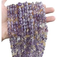 Natural Quartz Jewelry Beads, Ametrine, Nuggets, polished, DIY, 6-8mm, Approx 55PCs/Strand, Sold By Strand