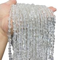 Natural Clear Quartz Beads, Nuggets, polished, DIY, 6-8mm, Approx 45PCs/Strand, Sold By Strand
