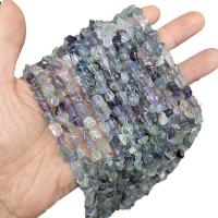 Natural Fluorite Beads, Nuggets, polished, DIY, 6-8mm, Approx 45PCs/Strand, Sold By Strand