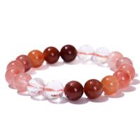 Red Quartz Bracelet Round & for woman Length Approx 7 Inch Sold By PC
