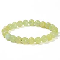 Natural Prehnite Bracelet Round fashion jewelry & for woman 8mm Length Approx 7 Inch Sold By PC