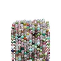 Natural Quartz Jewelry Beads Round DIY multi-colored Sold By Strand
