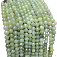 Jade Perlen, Green+Jade, rund, poliert, DIY & verschiedene Größen vorhanden, verkauft von Strang