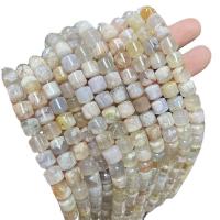 Achat Perlen, Weißer Kirschblüten-Achat, Zylinder, poliert, DIY & verschiedene Größen vorhanden, verkauft von Strang