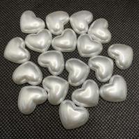 Mobile Phone DIY Decoration, Plastic Pearl, Heart, different size for choice, white, Sold By PC