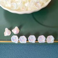 Perles en plastique, perle de plastique, fleur, DIY, blanc, 10mm, Vendu par PC
