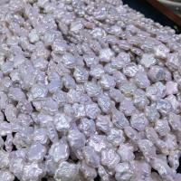 Baroko Kultūringas gėlavandenių perlų karoliukai, Gėlo vandens perlų, Barokas, Pasidaryk pats, baltas, 11x12mm, Parduota už Apytiksliai 15 Inch Strand