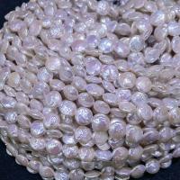 Perles nacres baroques de culture d'eau douce , perle d'eau douce cultivée, DIY, blanc, 9-10mm, Vendu par Environ 15 pouce brin