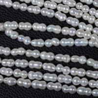 Perles nacres baroques de culture d'eau douce , perle d'eau douce cultivée, DIY, blanc, 12-14mm*7-8mm, Trou:Environ 0.7mm, Vendu par Environ 39-40 cm brin