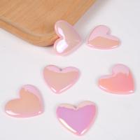 Mobile Phone DIY Decoration, Acrylic, Heart, stoving varnish, cute, more colors for choice, 32x36mm, Sold By PC