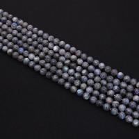 Perles en labradorite, Rond, DIY & normes différentes pour le choix, noire, Vendu par Environ 38 cm brin