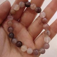 Gemstone Bracelets, Chalcedony, Round, fashion jewelry & Unisex, mixed colors, 8mm, Length:Approx 18 cm, Sold By PC