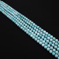 Amazonit Beads, Runde, du kan DIY & forskellig størrelse for valg, lyseblå, nikkel, bly & cadmium fri, Solgt Per Ca. 38 cm Strand
