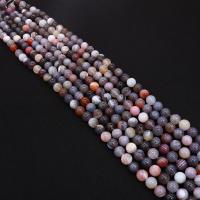 Perle agate Botswana naturelle, Rond, DIY & normes différentes pour le choix, couleurs mélangées, Vendu par Environ 38 cm brin